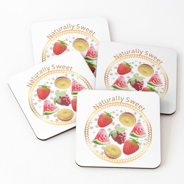 Item preview, Naturally Sweet 3D Fresh Fruits Art Design with Golden Border designed and sold by MinimalAurashop.