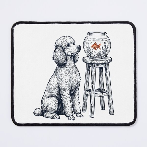 Item preview, Vintage Poodle with Goldfish Dog Lover designed and sold by dian-rody-crest.