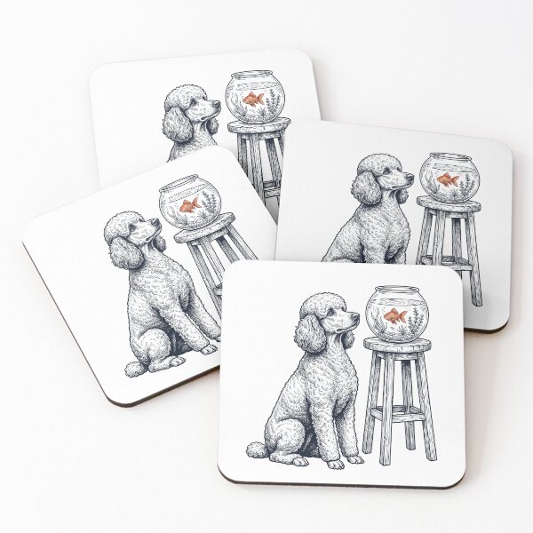 Item preview, Vintage Poodle with Goldfish Dog Lover designed and sold by dian-rody-crest.
