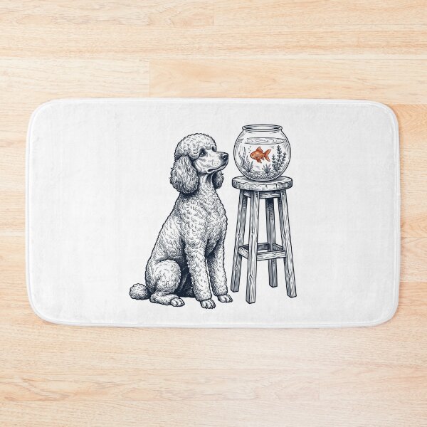 Item preview, Vintage Poodle with Goldfish Dog Lover designed and sold by dian-rody-crest.