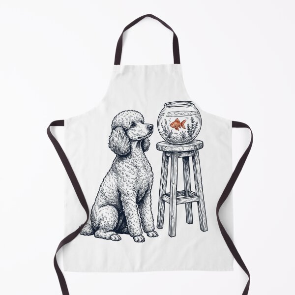Item preview, Vintage Poodle with Goldfish Dog Lover designed and sold by dian-rody-crest.