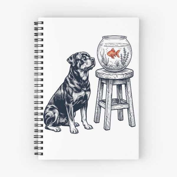Item preview, Vintage Rottweiler with Goldfish Dog Lover designed and sold by dian-rody-crest.