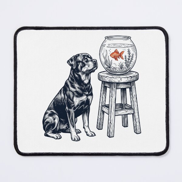 Item preview, Vintage Rottweiler with Goldfish Dog Lover designed and sold by dian-rody-crest.