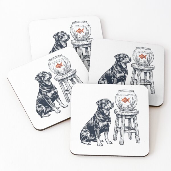 Item preview, Vintage Rottweiler with Goldfish Dog Lover designed and sold by dian-rody-crest.