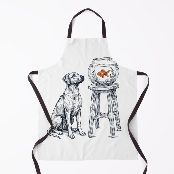 Item preview, Vintage Rhodesian Ridgeback with Goldfish Dog Lover designed and sold by dian-rody-crest.