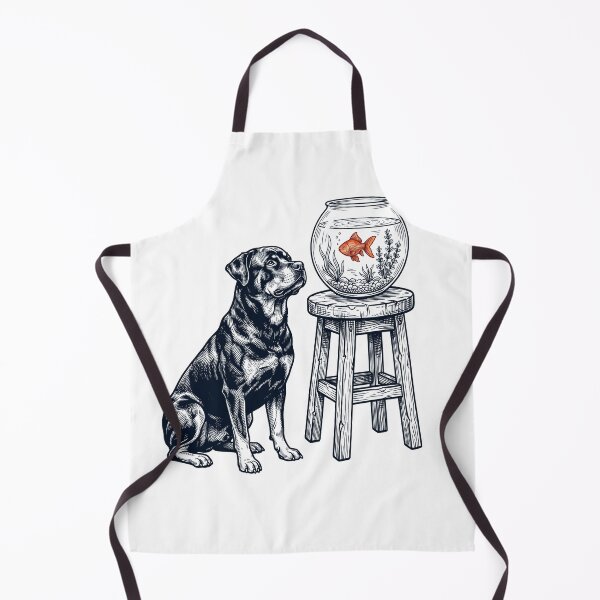Item preview, Vintage Rottweiler with Goldfish Dog Lover designed and sold by dian-rody-crest.