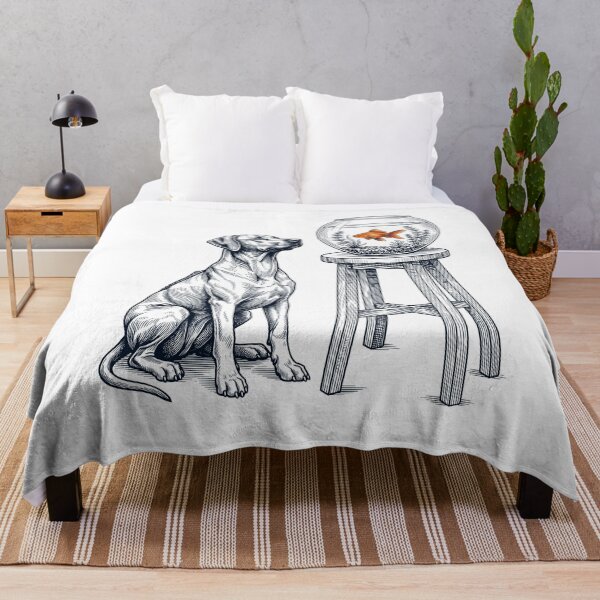 Item preview, Vintage Rhodesian Ridgeback with Goldfish Dog Lover designed and sold by dian-rody-crest.