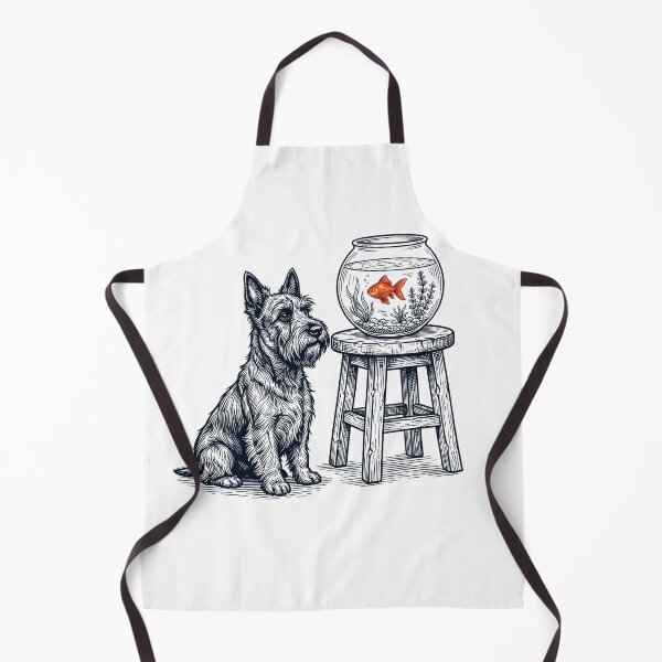 Item preview, Vintage Scottish Terrier with Goldfish Dog Lover designed and sold by dian-rody-crest.