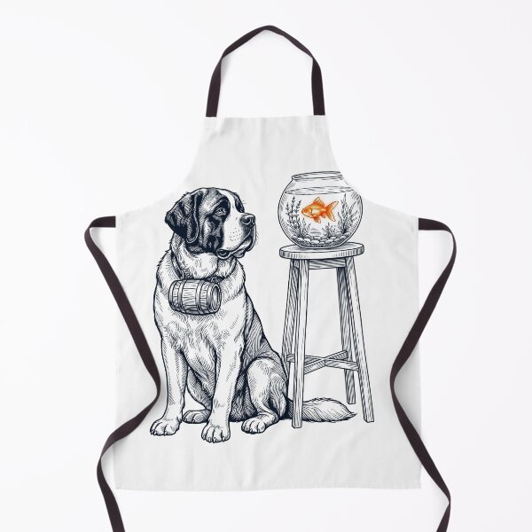 Item preview, Vintage Saint Bernard with Goldfish Dog Lover designed and sold by dian-rody-crest.