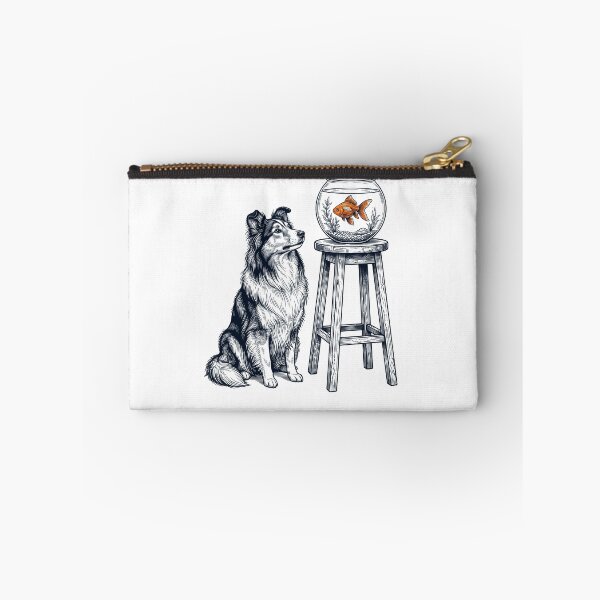 Item preview, Vintage Shetland Sheepdog with Goldfish Dog Lover designed and sold by dian-rody-crest.