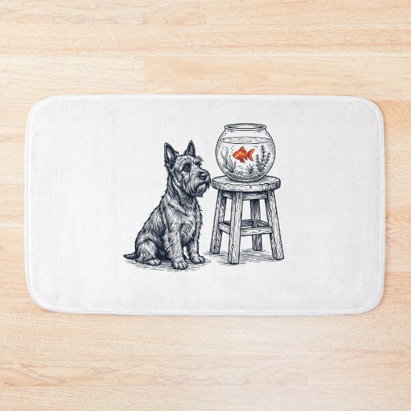 Item preview, Vintage Scottish Terrier with Goldfish Dog Lover designed and sold by dian-rody-crest.