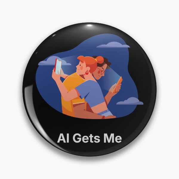 Item preview, AI Gets Me | Digital Relationship Humor | Modern Love designed and sold by ContigoART.