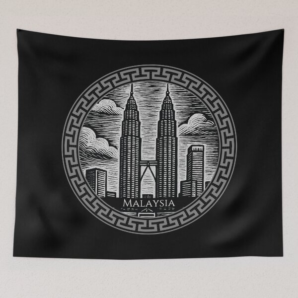 Item preview, Malaysia Vintage Woodcut Art designed and sold by Thistle-TShop.
