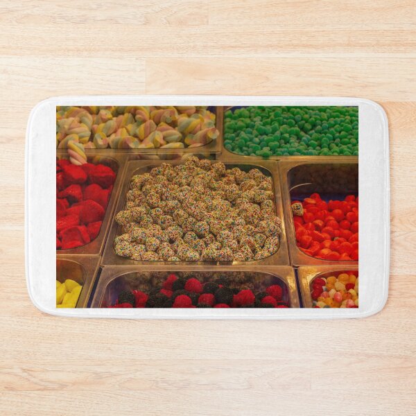 Item preview, Colorful Candy Assortment With Sprinkle-Coated Chocolates in Candy Shop Display Bins designed and sold by Nmallia.