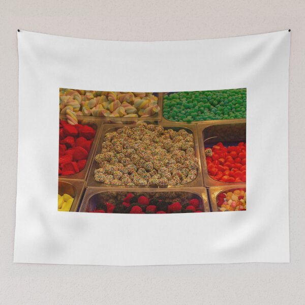 Item preview, Colorful Candy Assortment With Sprinkle-Coated Chocolates in Candy Shop Display Bins designed and sold by Nmallia.