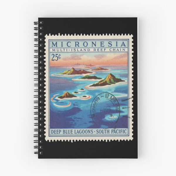Item preview, Micronesia Pacific Reef Chain Deep Lagoon Stamp Sticker designed and sold by stickercuffs.