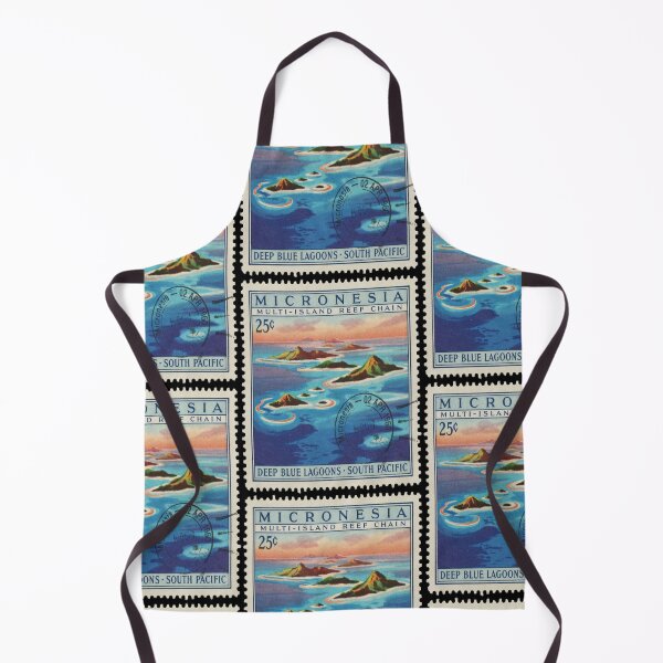 Item preview, Micronesia Pacific Reef Chain Deep Lagoon Stamp Sticker designed and sold by stickercuffs.
