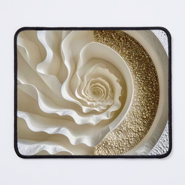 Item preview, Intricate Spiral Formation in Ivory and White designed and sold by Vicky Brago-Mitchell®.
