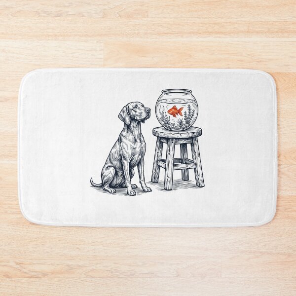 Item preview, Vintage Vizsla with Goldfish Dog Lover designed and sold by dian-rody-crest.