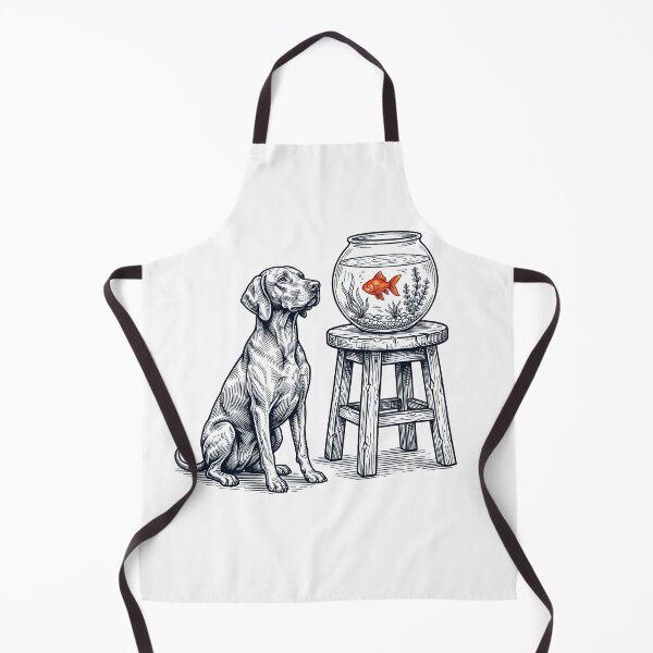Item preview, Vintage Vizsla with Goldfish Dog Lover designed and sold by dian-rody-crest.