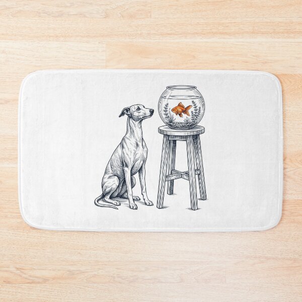Artikelvorschau, Vintage Whippet mit Goldfisch-Hundeliebhaber entworfen und verkauft von dian-rody-crest.