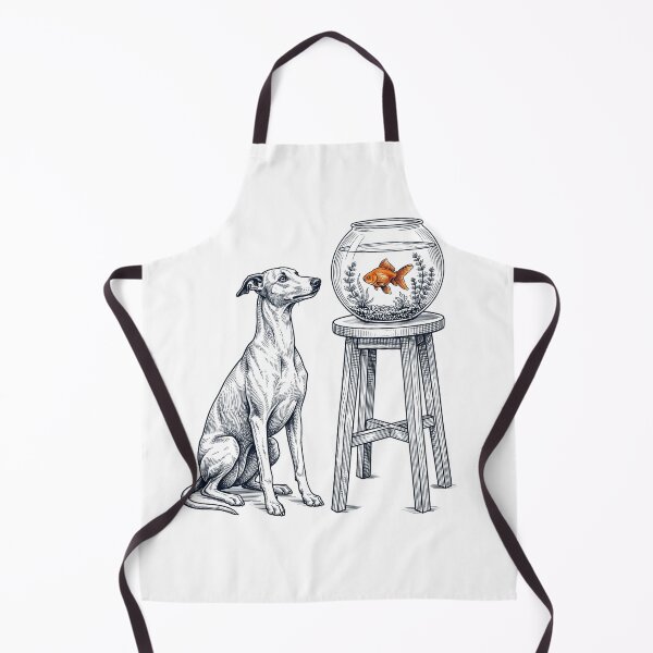 Artikelvorschau, Vintage Whippet mit Goldfisch-Hundeliebhaber entworfen und verkauft von dian-rody-crest.