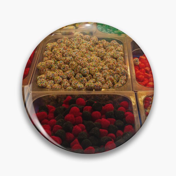 Item preview, Colorful Candy Assortment With Sprinkle-Coated Chocolates in Candy Shop Display Bins designed and sold by Nmallia.