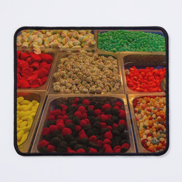 Item preview, Colorful Candy Assortment With Sprinkle-Coated Chocolates in Candy Shop Display Bins designed and sold by Nmallia.