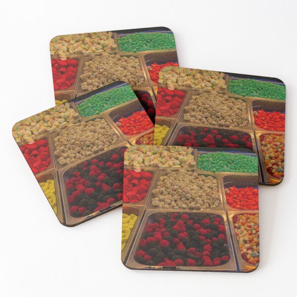 Item preview, Colorful Candy Assortment With Sprinkle-Coated Chocolates in Candy Shop Display Bins designed and sold by Nmallia.