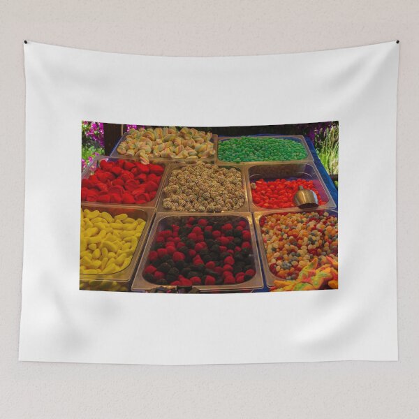 Item preview, Colorful Candy Assortment With Sprinkle-Coated Chocolates in Candy Shop Display Bins designed and sold by Nmallia.