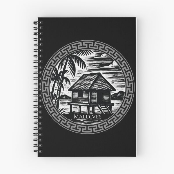 Item preview, Maldives Vintage Woodcut Art designed and sold by Thistle-TShop.