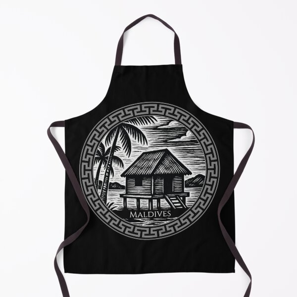 Item preview, Maldives Vintage Woodcut Art designed and sold by Thistle-TShop.