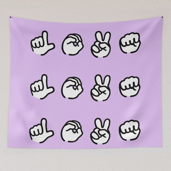 Item preview, ASL Love - Minimalist Sign Language Hand Gestures designed and sold by snewen.