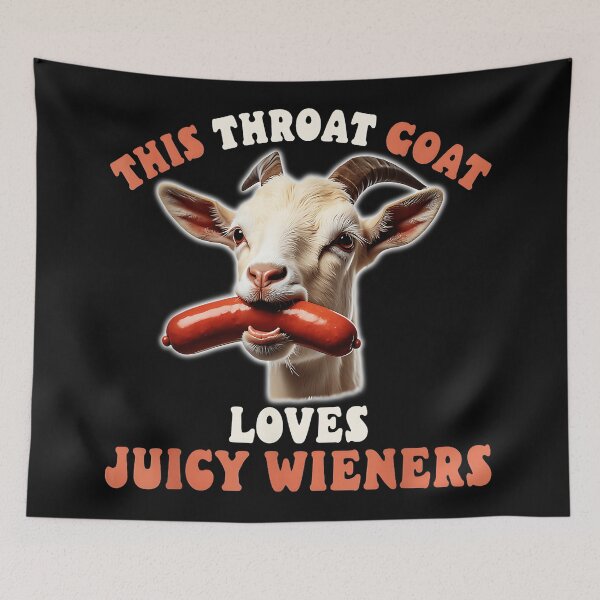 Item preview, This Throat Goat Loves Juicy Wieners Adult Humor Joke designed and sold by CharlieConon.