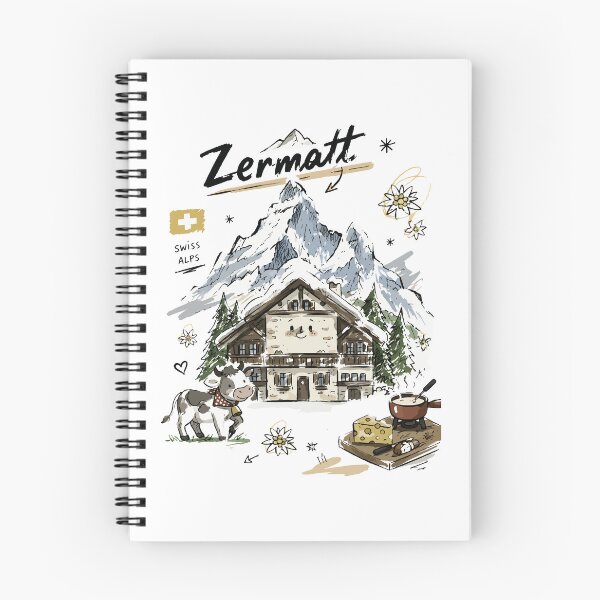 Item preview, Cute Matterhorn Zermatt Doodle Art v2 designed and sold by RamyGallery.