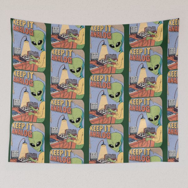 Item preview, Analog Studio Master  Confident Alien Music Producer Line Art 420 designed and sold by RottenRbCafe.