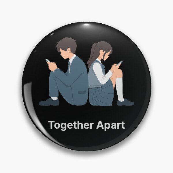 Item preview, Together Apart | Digital Relationship Humor | Modern Love designed and sold by ContigoART.