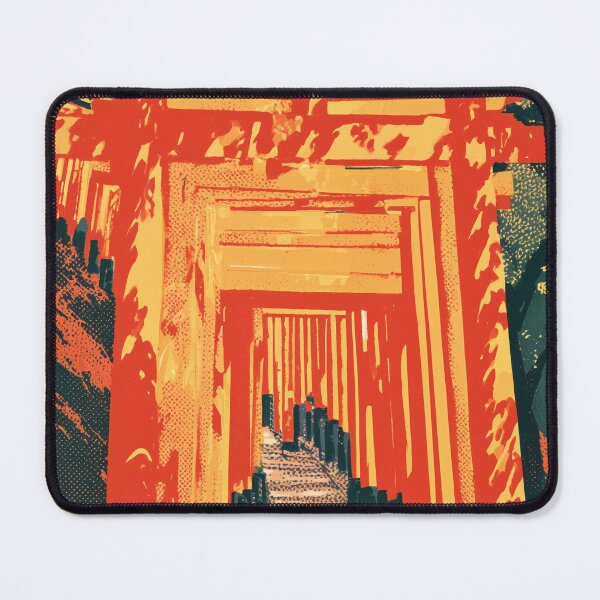 Item preview, Torii Gate Path at a Kyoto Shrine | Vintage Japanese Retro Shinto Poster | Zen Wall Art designed and sold by NodeArchitects.