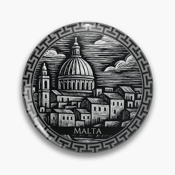 Item preview, Malta Vintage Woodcut Art designed and sold by Thistle-TShop.