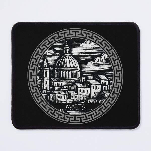 Item preview, Malta Vintage Woodcut Art designed and sold by Thistle-TShop.