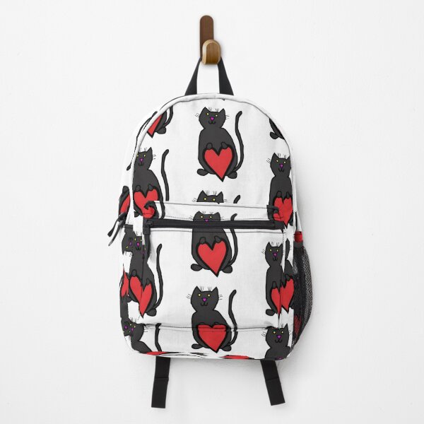 Item preview, Cute Black Cat Holding Red Heart Naive Art designed and sold by SoyLamderma.