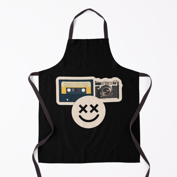Item preview, Retro Vintage Camera and Cassette Tape Sticker With Smiley Face Emblem Evoking Nostalgia designed and sold by KanDa-Shop.