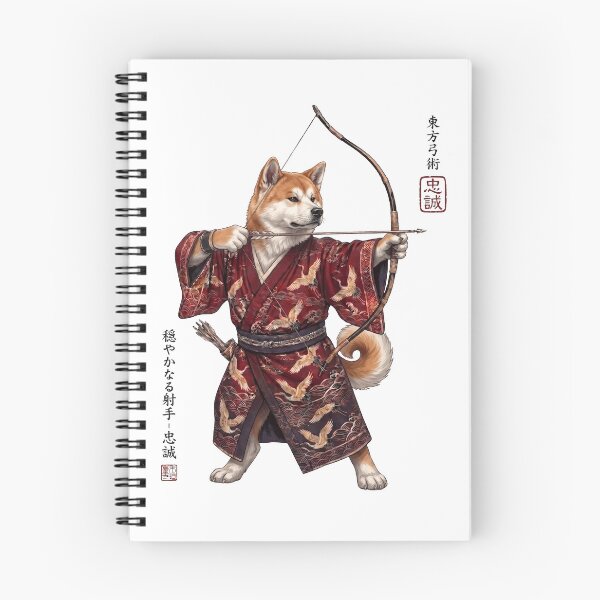 Item preview, Anime Akita Warrior Kyudo Japanese Art Dog Lover designed and sold by dian-rody-crest.