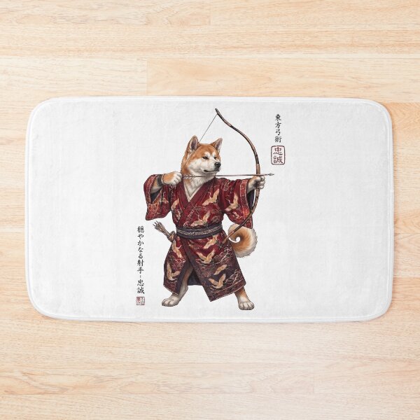 Item preview, Anime Akita Warrior Kyudo Japanese Art Dog Lover designed and sold by dian-rody-crest.