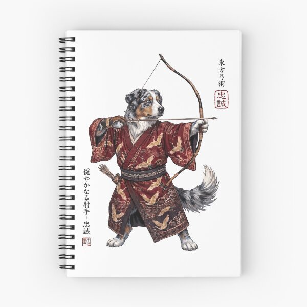 Item preview, Anime Australian Shepherd Warrior Kyudo Japanese Art Dog Lover designed and sold by dian-rody-crest.