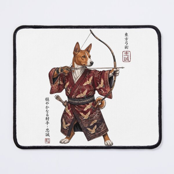 Item preview, Anime Basenji Warrior Kyudo Japanese Art Dog Lover designed and sold by dian-rody-crest.