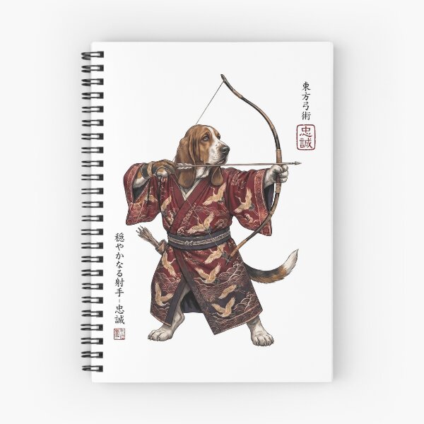 Item preview, Anime Basset Hound Warrior Kyudo Japanese Art Dog Lover designed and sold by dian-rody-crest.