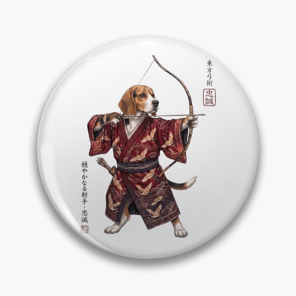 Item preview, Anime Beagle Warrior Kyudo Japanese Art Dog Lover designed and sold by dian-rody-crest.