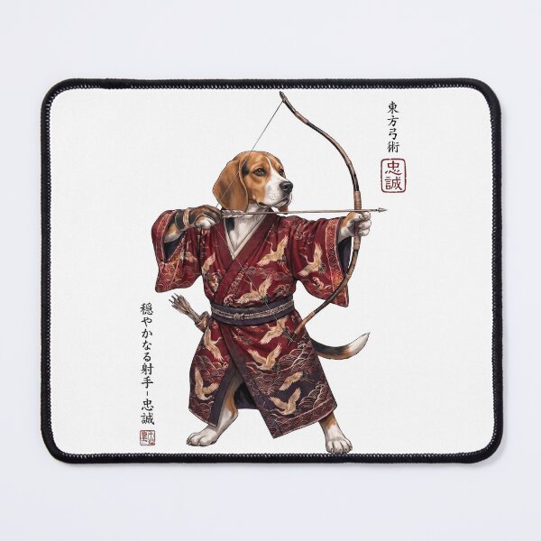 Item preview, Anime Beagle Warrior Kyudo Japanese Art Dog Lover designed and sold by dian-rody-crest.