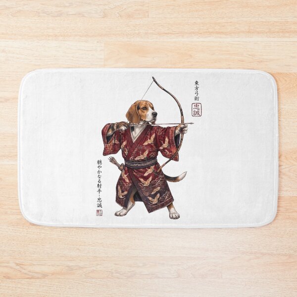 Item preview, Anime Beagle Warrior Kyudo Japanese Art Dog Lover designed and sold by dian-rody-crest.